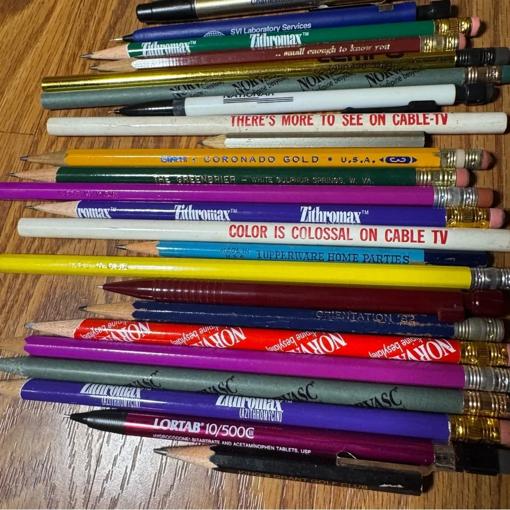 VTG Pencil & Pen Lot West Virginia Drug Rep Mechanical Pencils Junk Drawer Lot